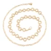 Women s Ring Decorated Metal Waist Chain Adjustable Slim Versatile Alloy Belt for Dress Suits