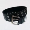 Y2K Trendy Punk Belt for Women Double Star Eyelets Goth Streetwear Strap for Clubbing Daily Edgy